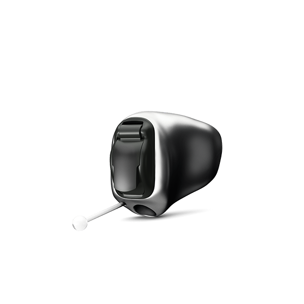 Invisible-in-canal hearing aid with removal filament